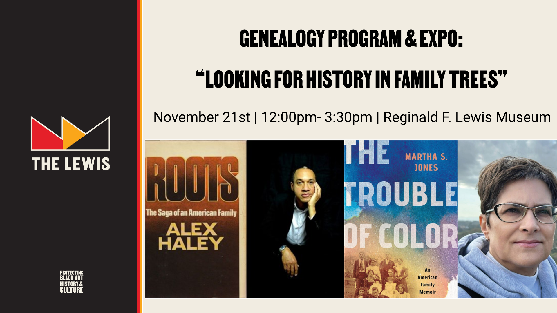 Genealogy Program & Expo:  “Looking For History In Family Trees”